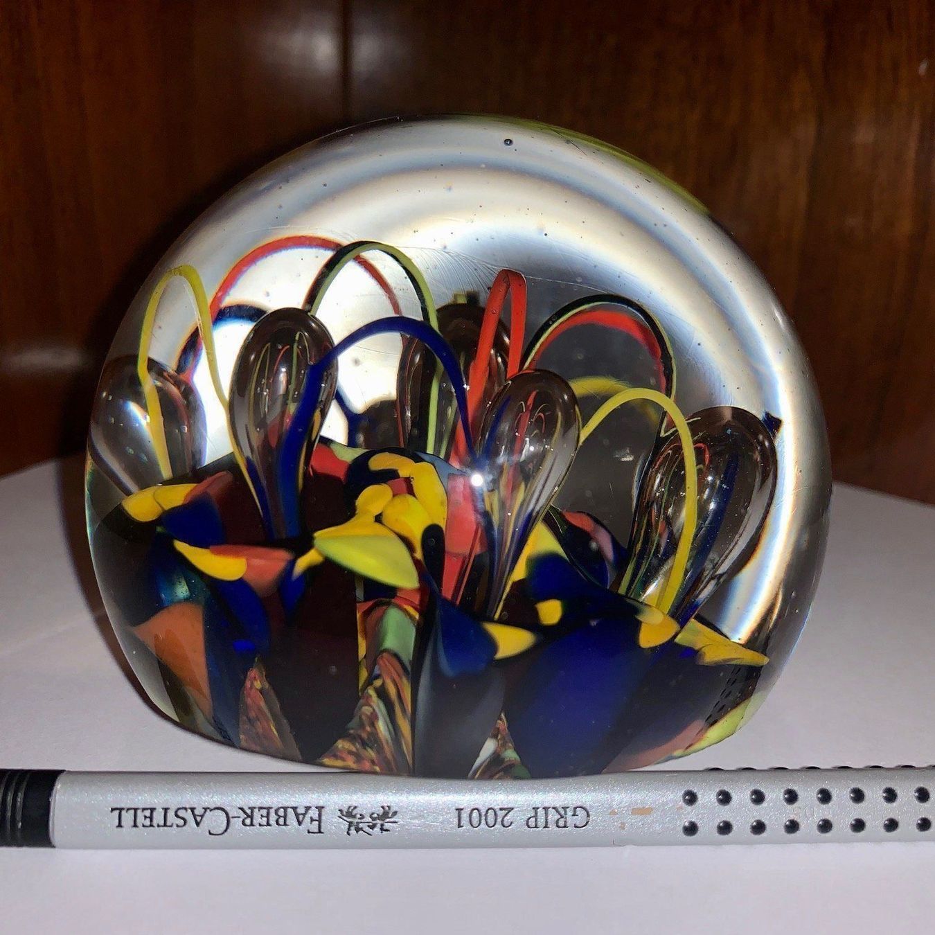 Bicchieri: Paperweight in Messingständer - Glaskugel alt – Usato da Adliswil venduto da MeDuMe 4