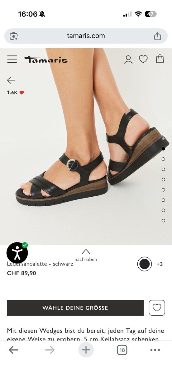Tamaris Scarpe da donna: Tamaris Ledersandalette – Nuovo (secondo la descrizione) da Boppelsen venduto da iris_b_u 5