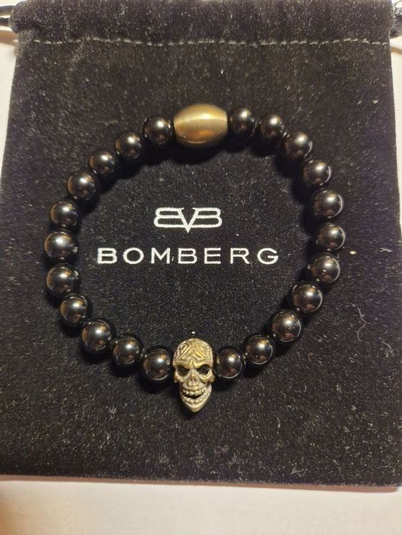 Bomberg Bracciali & Braccialetti: Bomberg Black Onyx Beads Mexican Skull – Nuovo (secondo la descrizione) da Selkingen venduto da gwendolynx 1