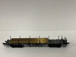Roco Flachwagen DB beladdn mit Schienen H0 DC