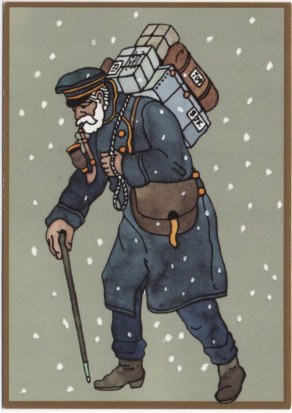 Cartoline postali: PÖSTLER Postbote, Paketzusteller 1895 – Nuovo (secondo la descrizione) da Jona venduto da philajona