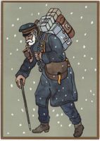PÖSTLER Postbote, Paketzusteller 1895