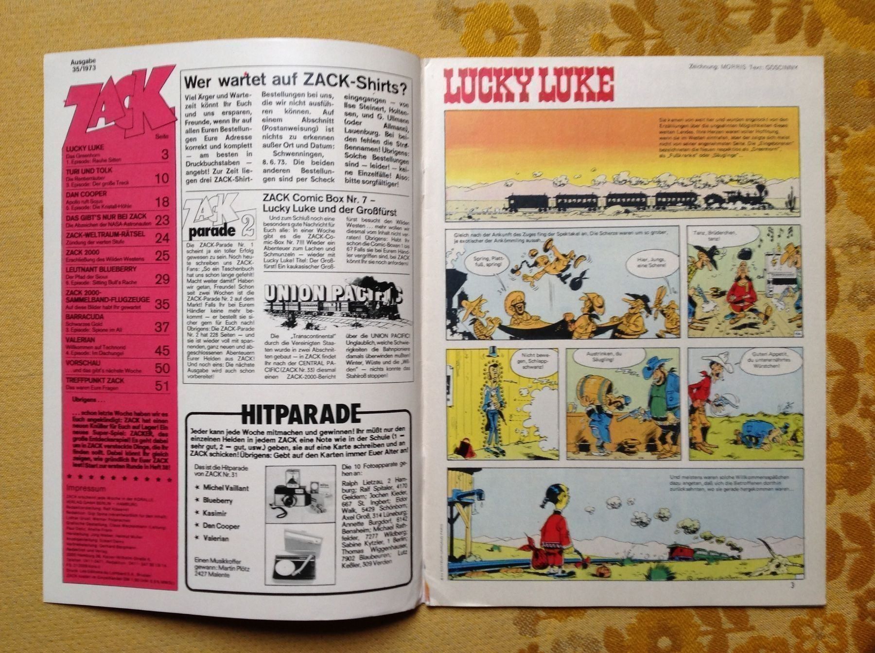 Comics: Zack Heft Nr 35 von 1973 – Gebraucht aus Endingen von nathan05 1