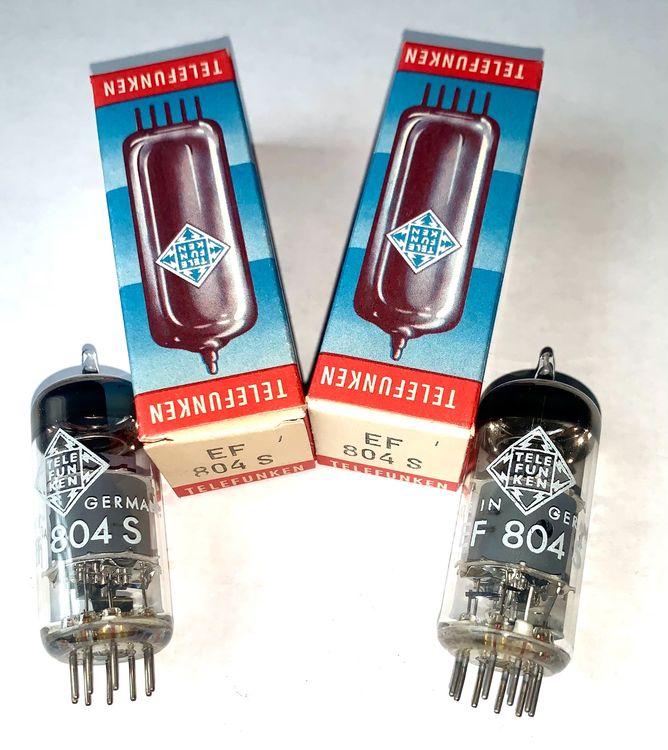 2 Röhren / Radioröhren EF800 (EF80), Pentode, Telefunken (Neu (gemäss