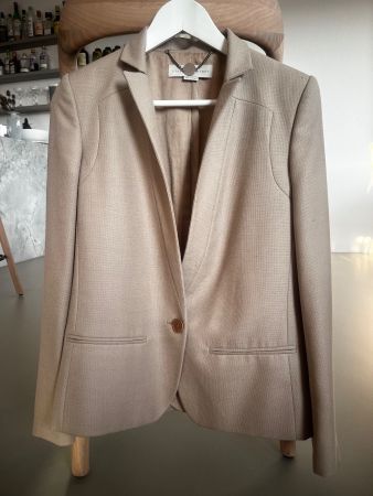 Stella McCartney tailored blazer, beige 100% wool Size 40