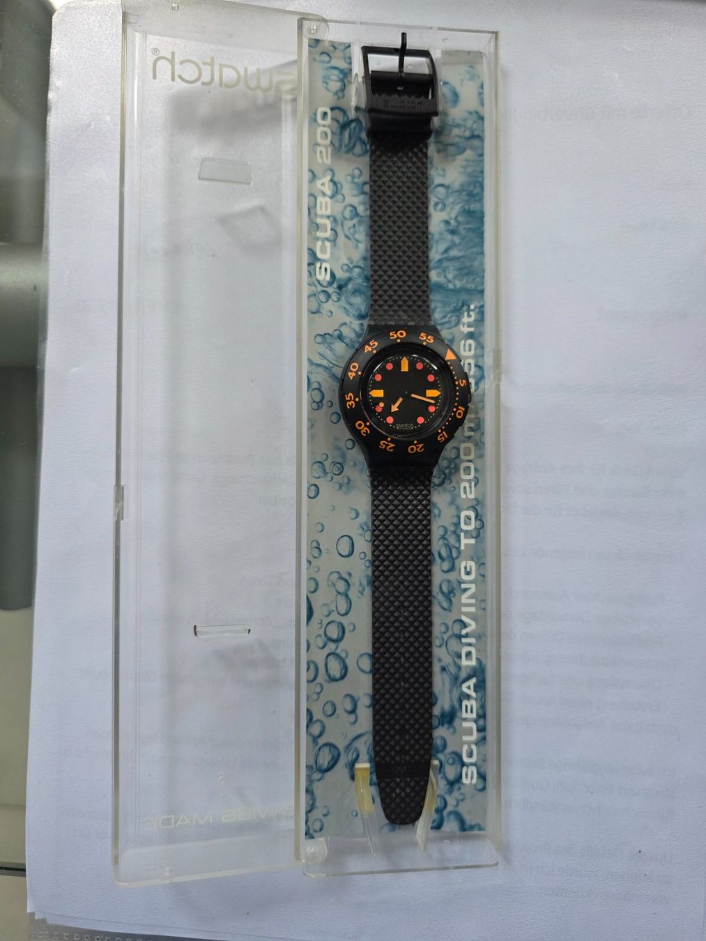 Swatch Orologi: Swatch Uhr Scuba – Nuovo e nell'imballaggio originale da Zürich venduto da adriben