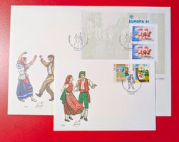 PORTUGAL LISBOA AZOREN DELGADA BLOCK FDC VOLKSBRAUCHTUM 1981