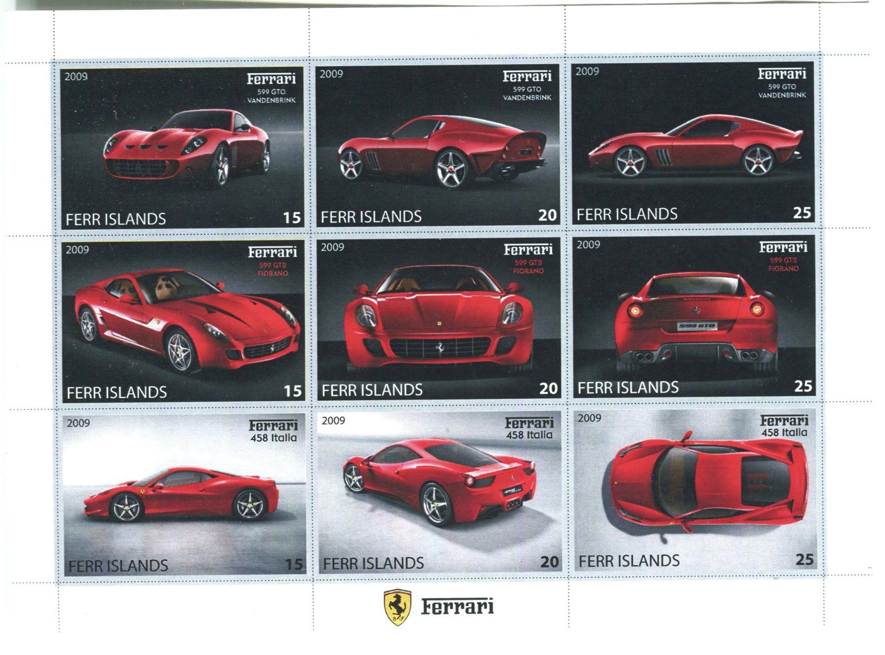 Tutti i francobolli: Block "Ferrari". Ferr Islands – Nuovo e nell'imballaggio originale da Basel venduto da Butsch5