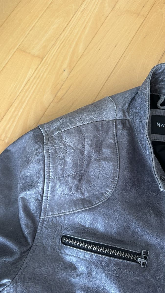 Vestes: Lederjacke Grösse 48 grau guter Zustand – D'occasion à Rickenbach-Sulz par hel_yx9y 2