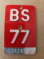 Velonummer BS 77 plaque velo