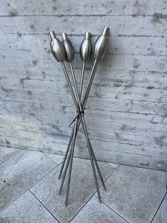 MQKIWAO Citronella Tischfackeln – 4 Stück, 750 Ml | Metall-Ölbrenner Für Terrasse & Garten | Mückenschutz