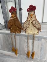 Osterdeko Hühner Huhngirlande Holz Shabby Chic