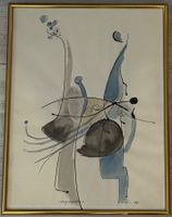 Aquarell abstrakte Komposition, signiert