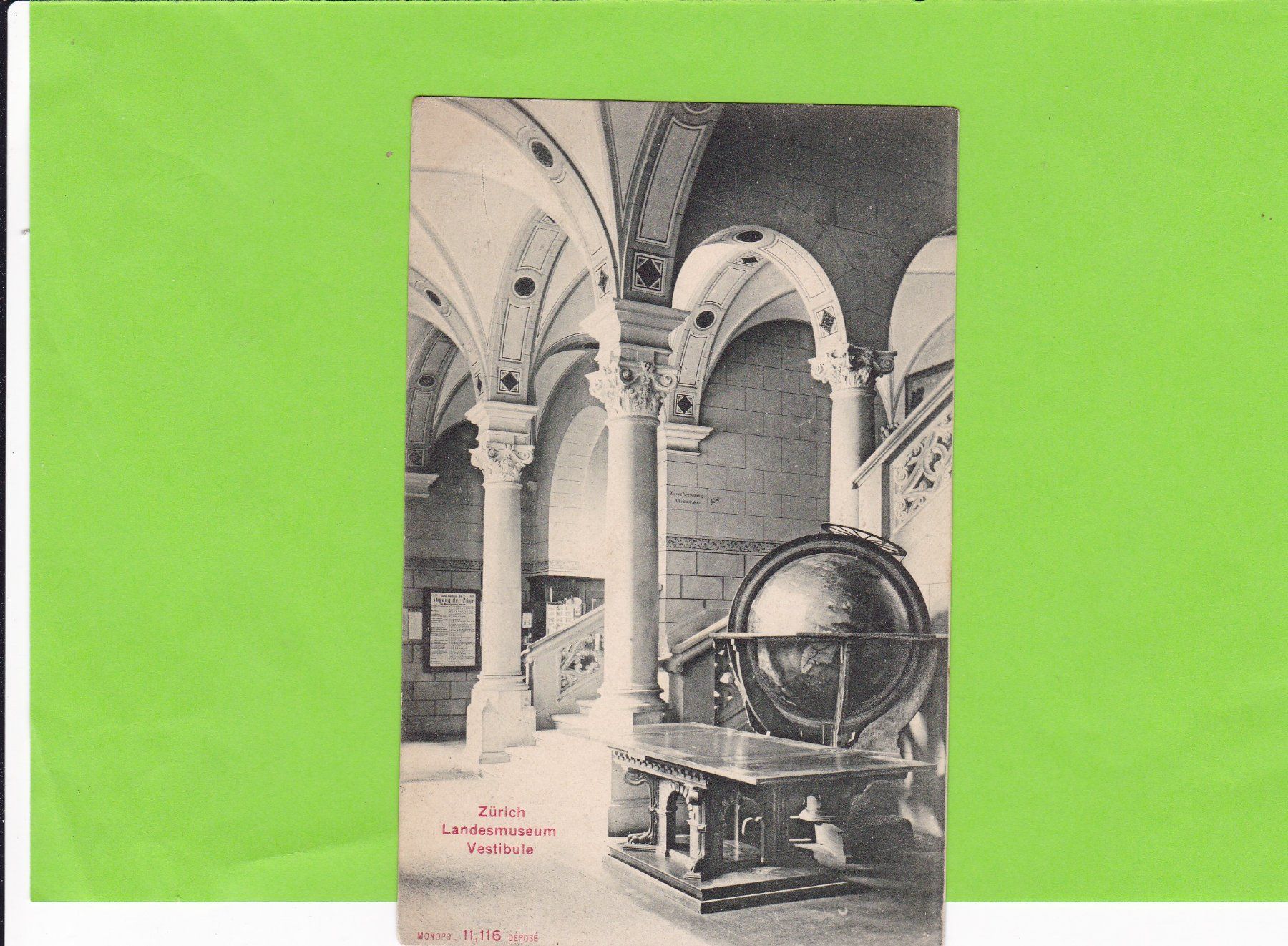 Cartoline postali: Zürich-Landesmuseum-Vestibule – Usato da St. Peterzell venduto da neckertal