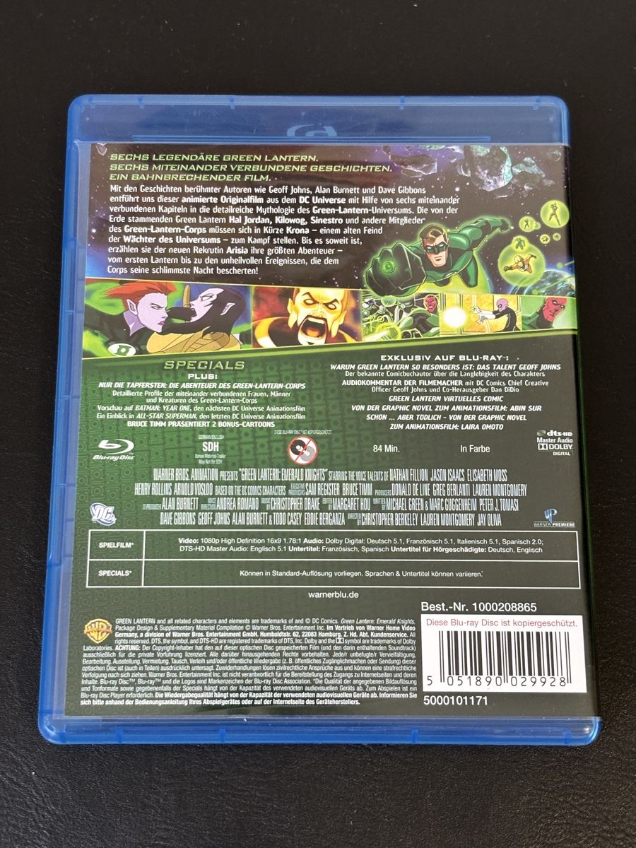 Tous les DVDs: Green Lantern Emerald Knights Blu Ray Animated – D'occasion à Luzern par Armastra 1