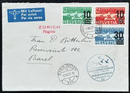 Flugpost Schweiz 1937: Sonderflug Zürich-Sion