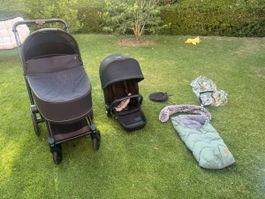 Cybex Kinderwagen Set schwarz mit Zubehoer guter Zustand