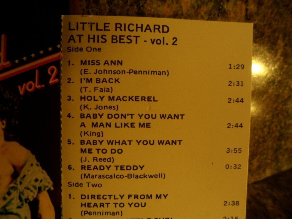 Musicassette: LITTLE RICHARD  Vol. 2  AT HIS BEST – Usato da Langnau i. E. venduto da gf2_29jt 1