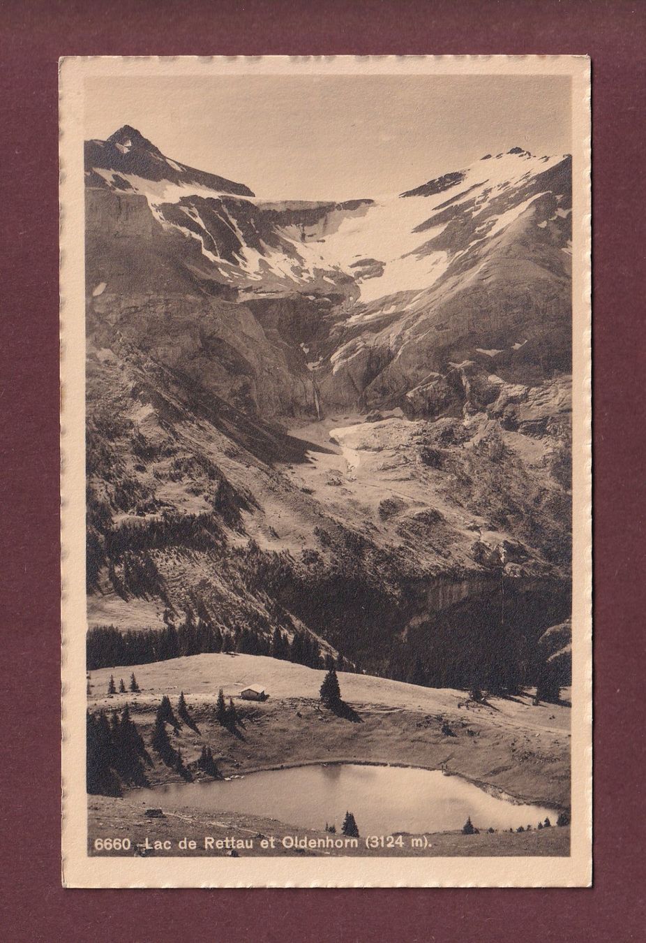 Cartoline postali: LAC RETAUD - Oldenhorn - 1923 – Usato da Pully venduto da nicecards