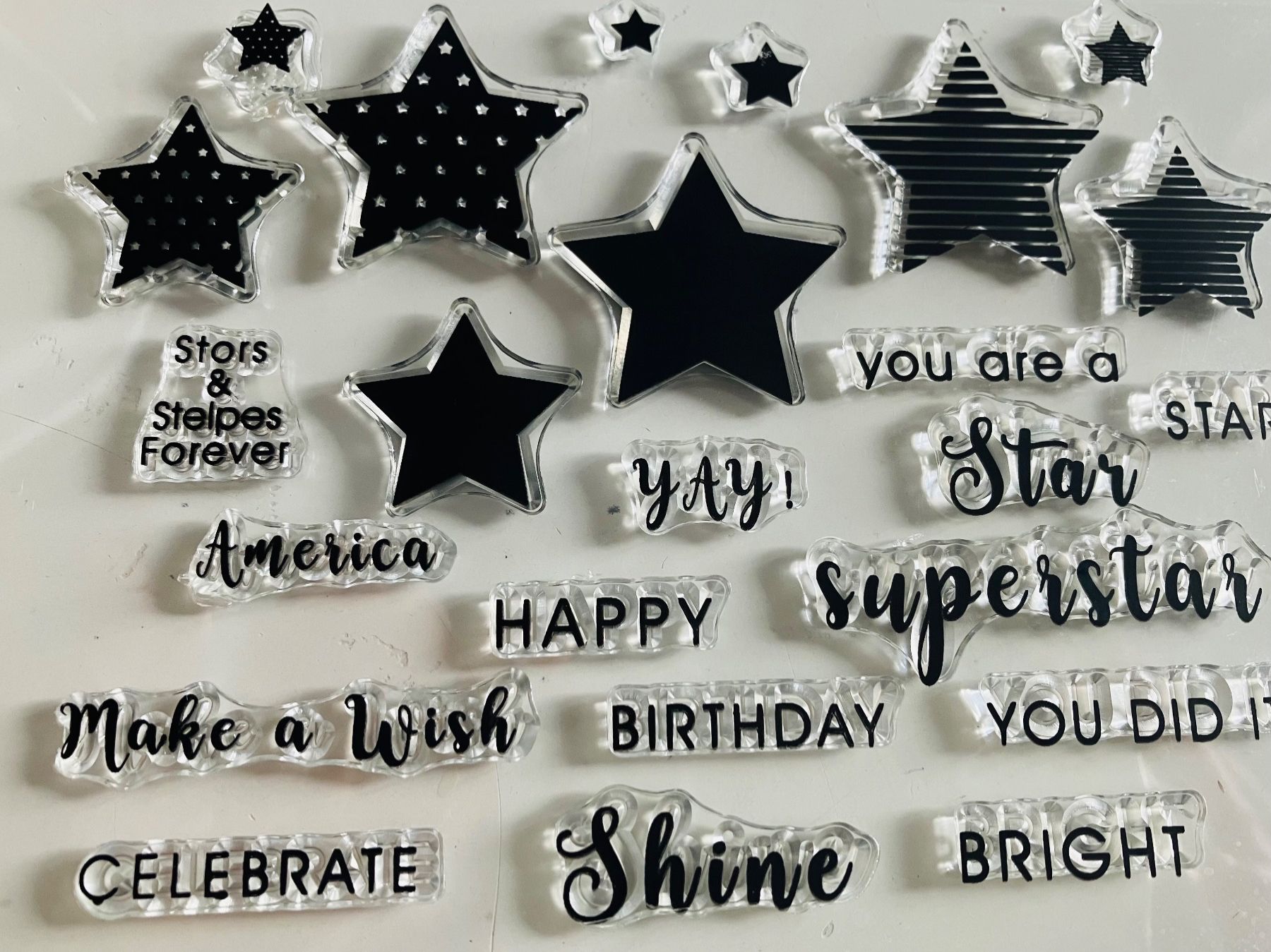 Timbri: Neues Set Motivstempel Sterne / Geburtstag – Nuovo e nell'imballaggio originale da Effretikon venduto da wenuss 1