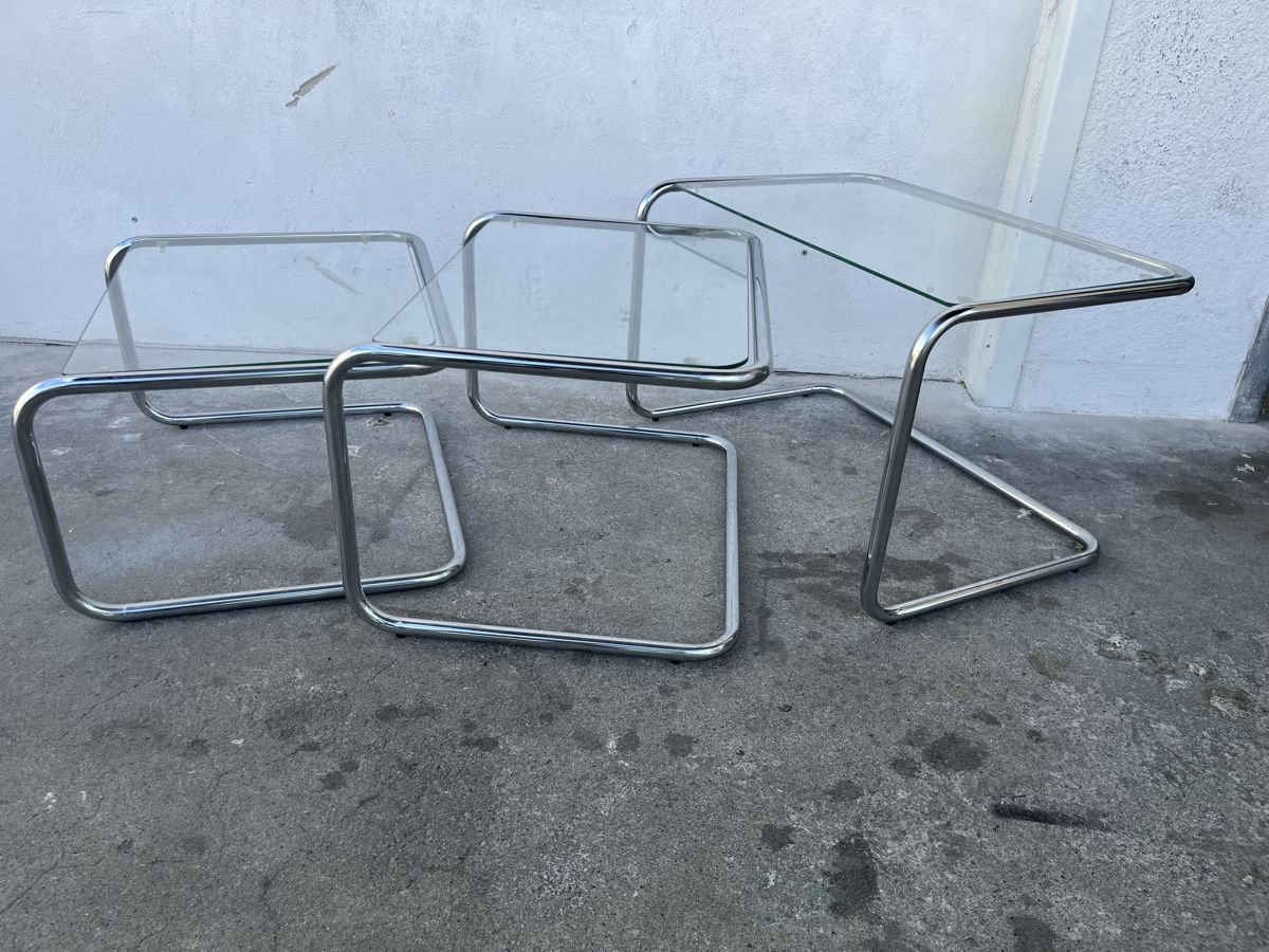 Tische: Mid Century Space Age 3 Satztisch Chrom  – Gebraucht aus Bern von fotolog111 1