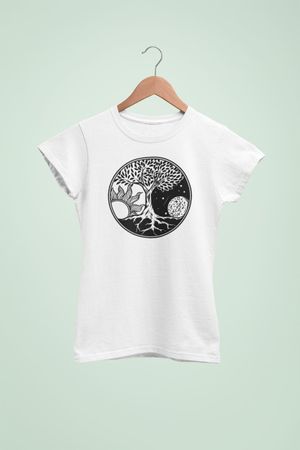 Damen M Baumwolle T-shirt Baum des Lebens NEU