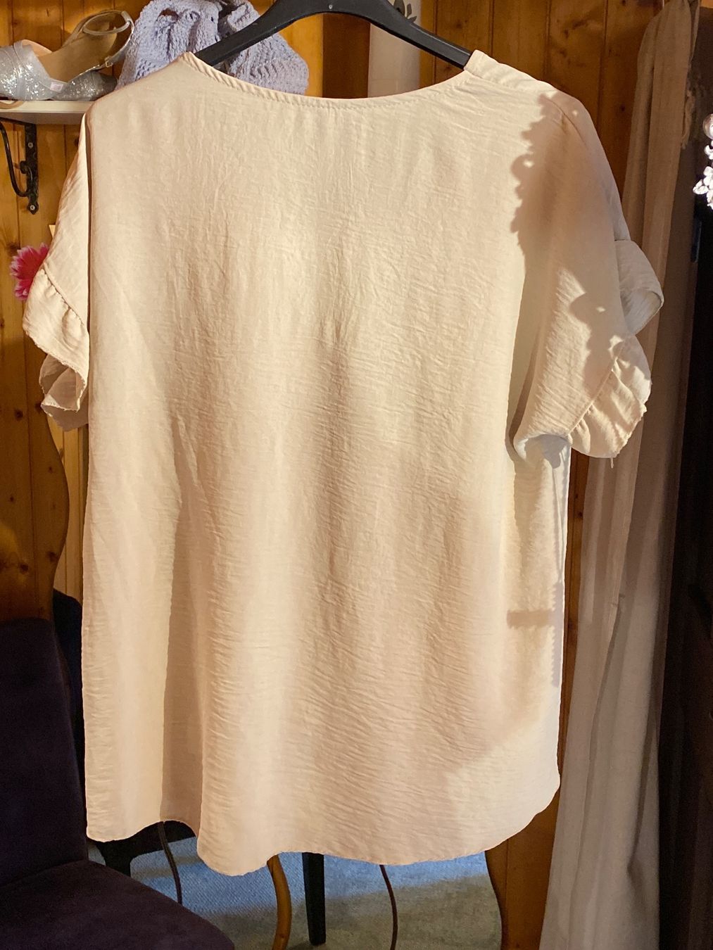 Camicette: DAMEN KURZARM BLUSE-BEIGE – Nuovo e nell'imballaggio originale da Meienried venduto da ManuelaBoutique 4