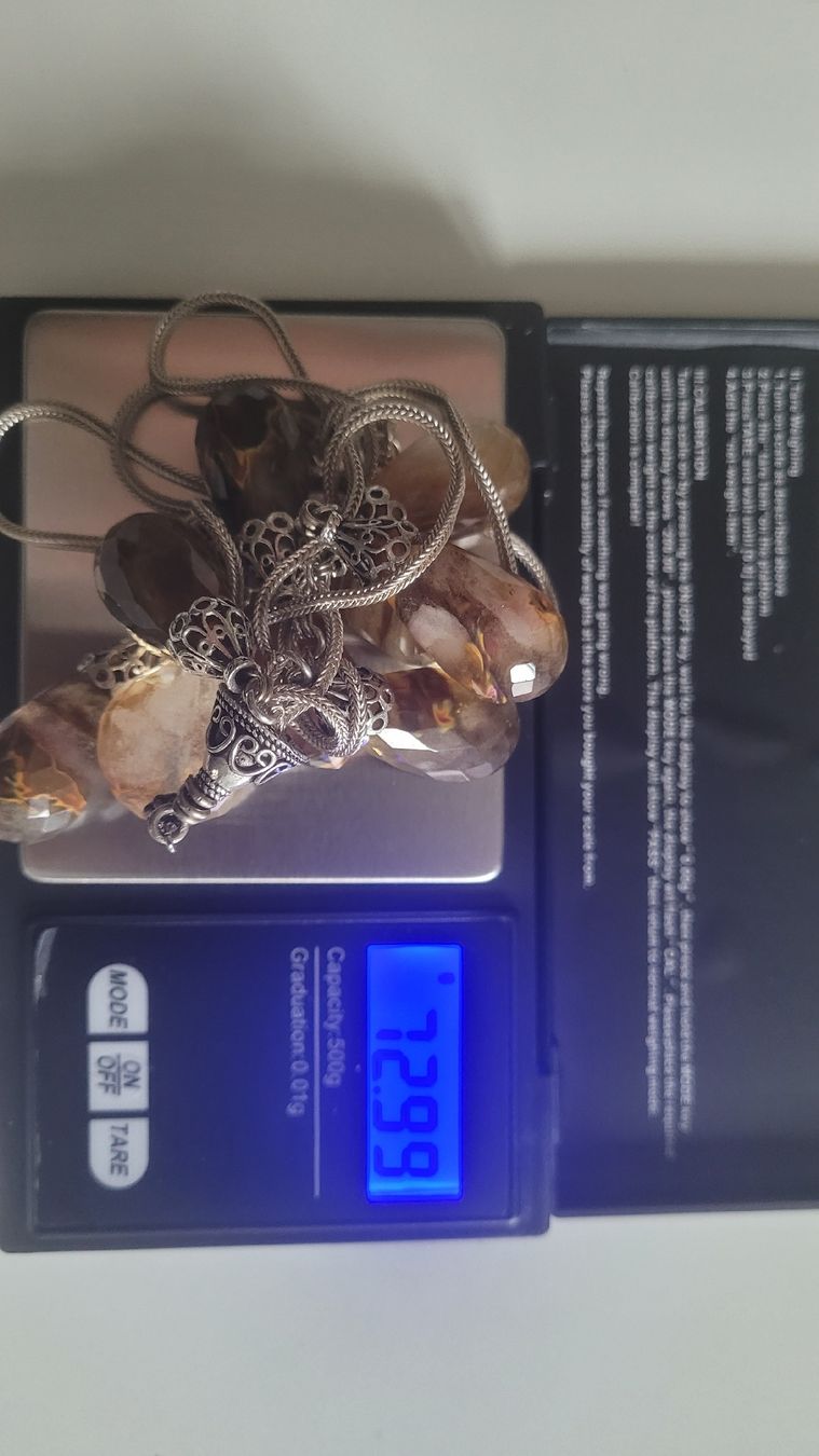 Ketten: Silber Halskette mit Edelstein( Golden Heiler) – Gebraucht aus Schöftland von Aktion56 4