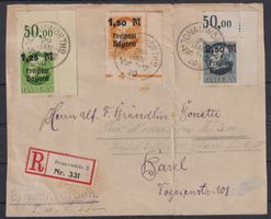 Bayern 1920: Briefvorderseite nach Basel