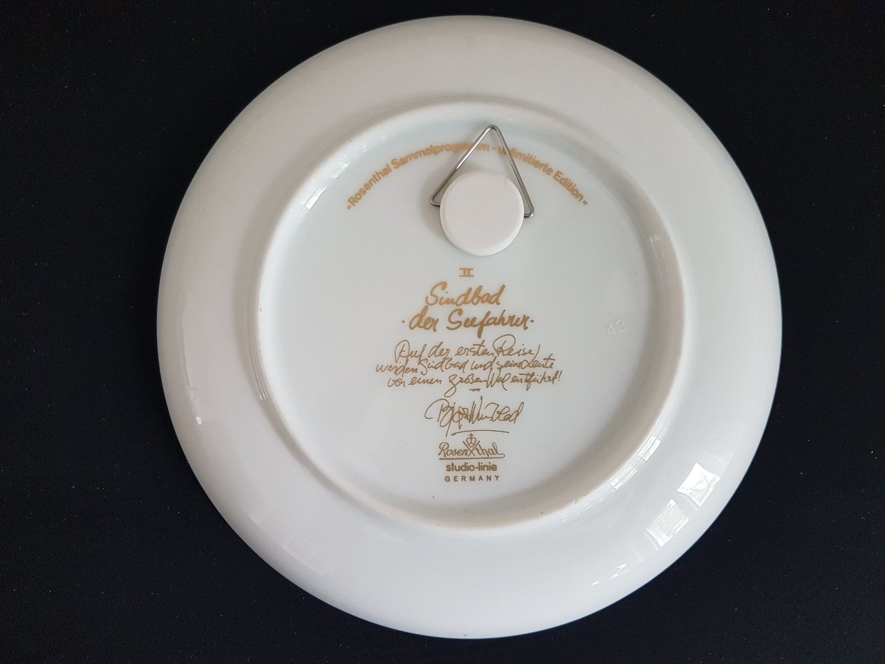 Rosenthal Piatti: Rosenthal Sammelteller Sindbad der Seefahrer 2 – Usato da St.Gallen venduto da Puppa 1