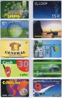 10 diverse Prepaidkarten aus der Welt - mit schönen Motiven