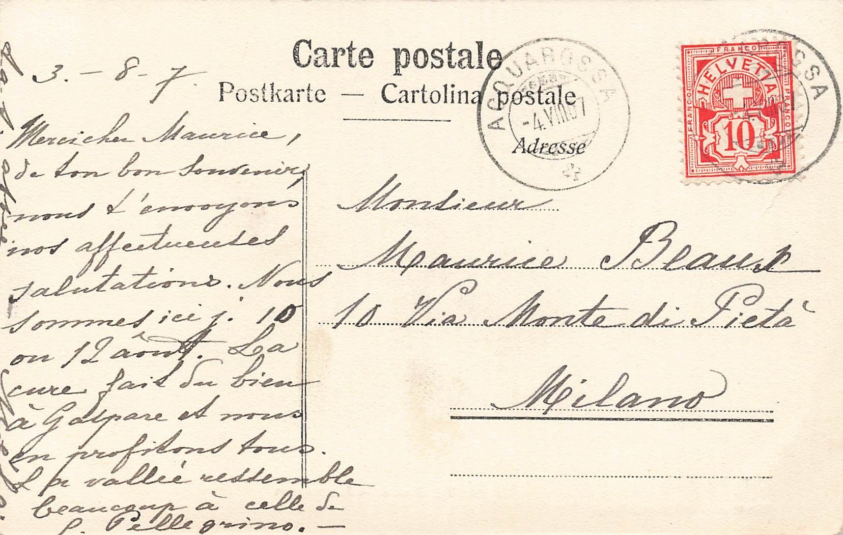 Cartoline postali: Acquarossa val di blenio – Usato da Biasca venduto da Blenio71 1