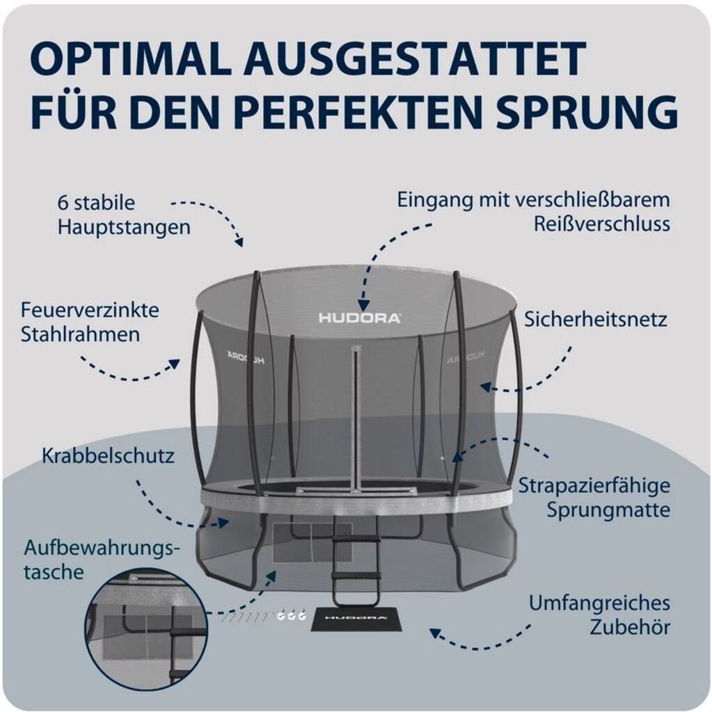 Hudora Trampoline: Hudora FANTASTIC COMPLETE Trampolin MAX 300 – Neu und originalverpackt aus Walenstadt von Trend-24 2