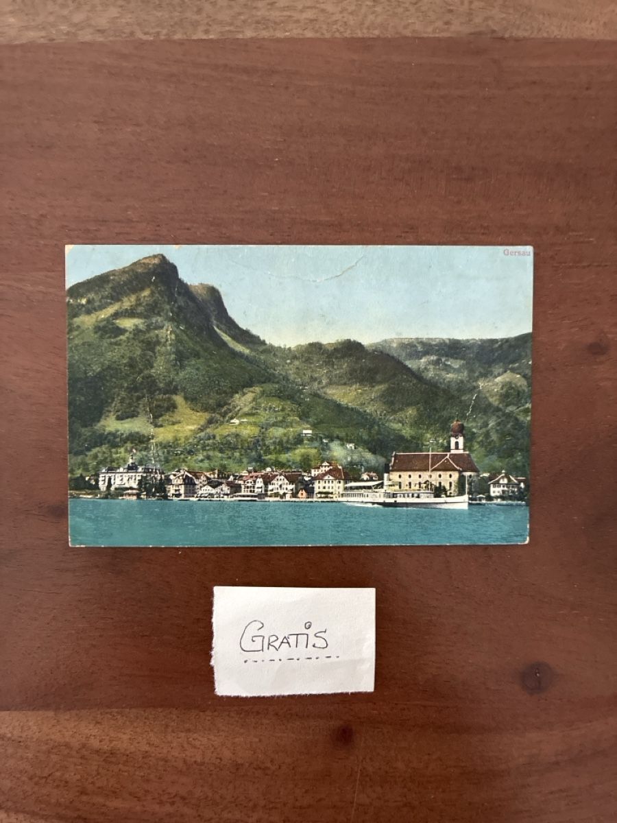 Cartoline postali: 6 Ansichtskarten Schweiz von Gersau SZ – Usato da Oftringen venduto da Cla.vD.74 2