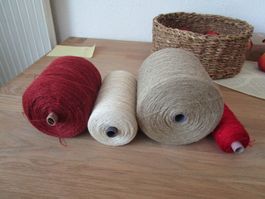 Konvolut Antikes Leingarn/ Flachs ca. 1.42kg