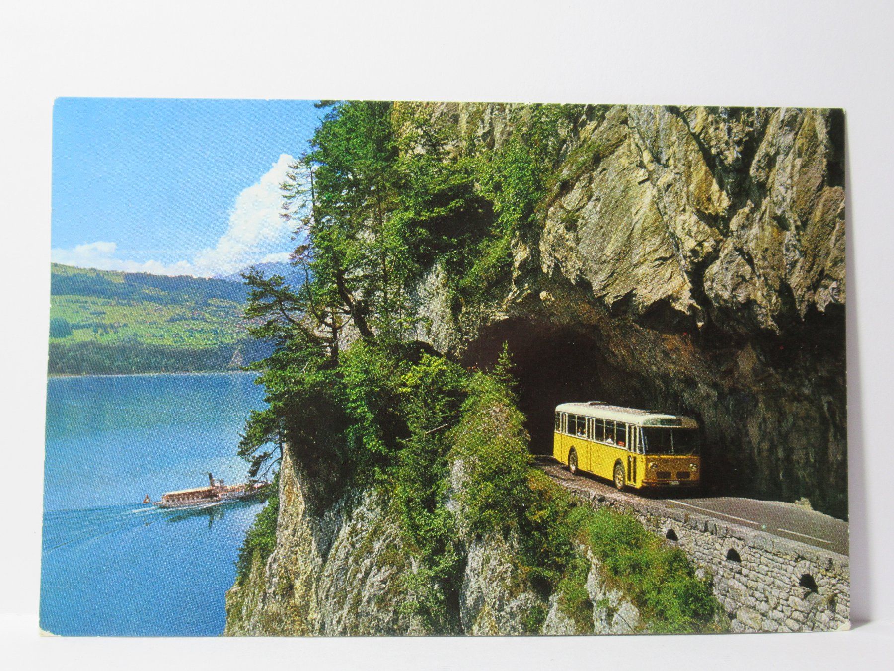 Ansichtskarten: Postauto am Thunersee – Gebraucht aus Grenchen von Bluemchen1900 1