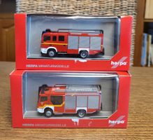 2x Herpa 1:87 Feuerwehr-Set MB Atego + MAN TGM Ziegler OVP
