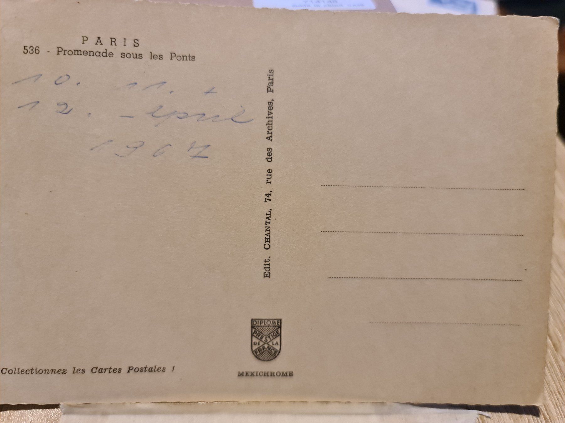 Ansichtskarten: Ansichtskarte Paris – Gebraucht aus Dintikon von Vexi 1