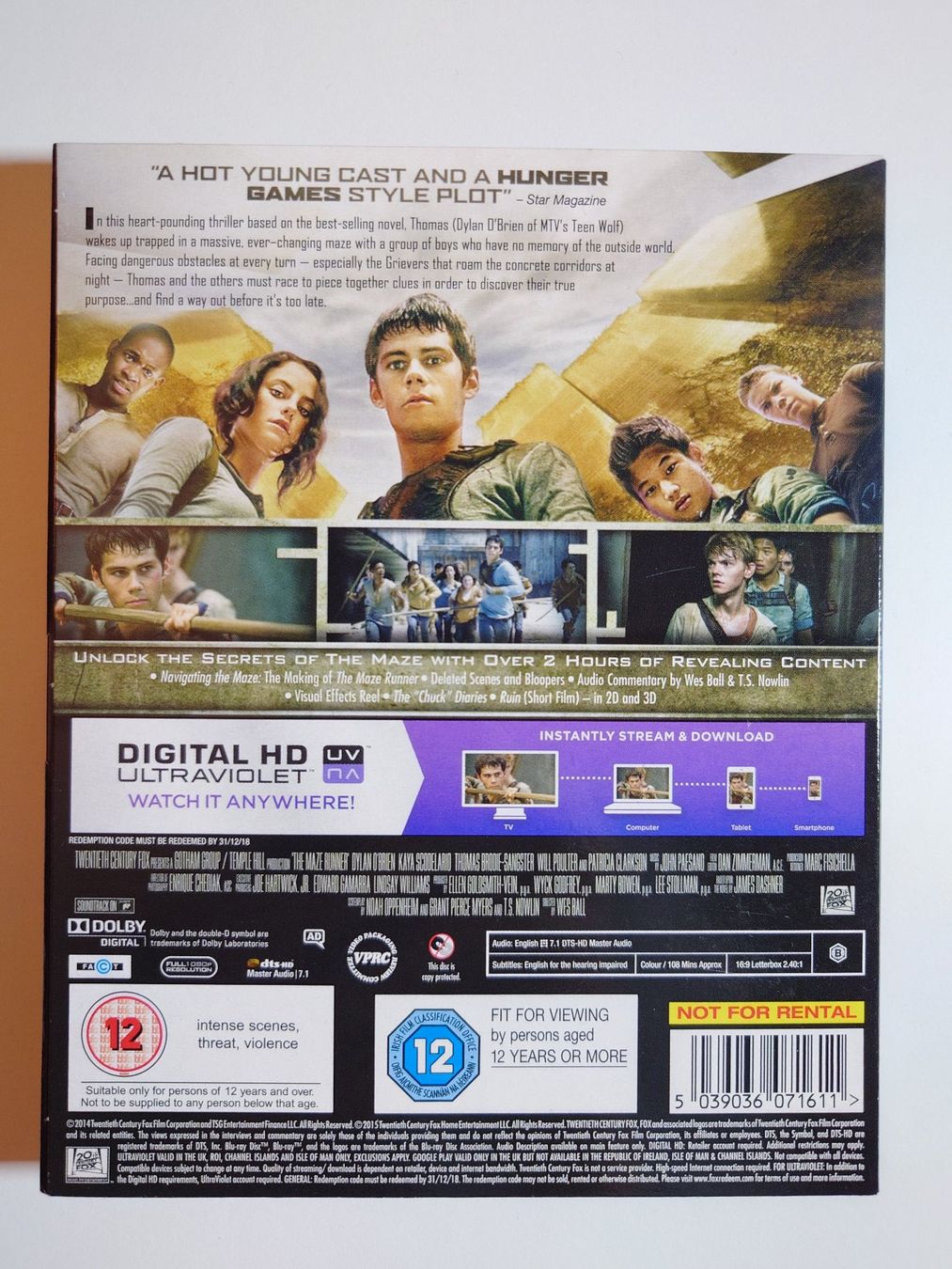 Tutti i DVDs: The Maze Runner Blu-Ray – Usato da Kaiseraugst venduto da flo_ydd2 1