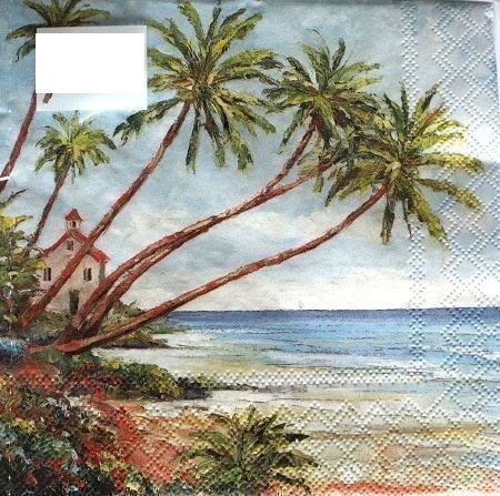 Tovaglioli: Serviette palm beach (1267) 2Stk. – Nuovo (secondo la descrizione) da Schlatt TG venduto da kreativ-atelier