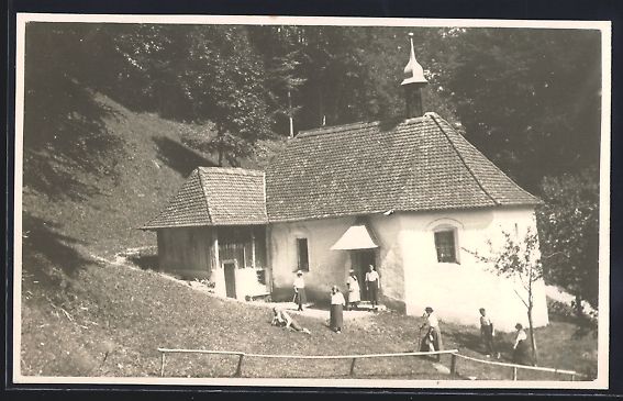 Cartoline postali: Foto-AK Flüeli-Ranft, Ansicht der Kapel – Usato da Berlin venduto da bartko-reher