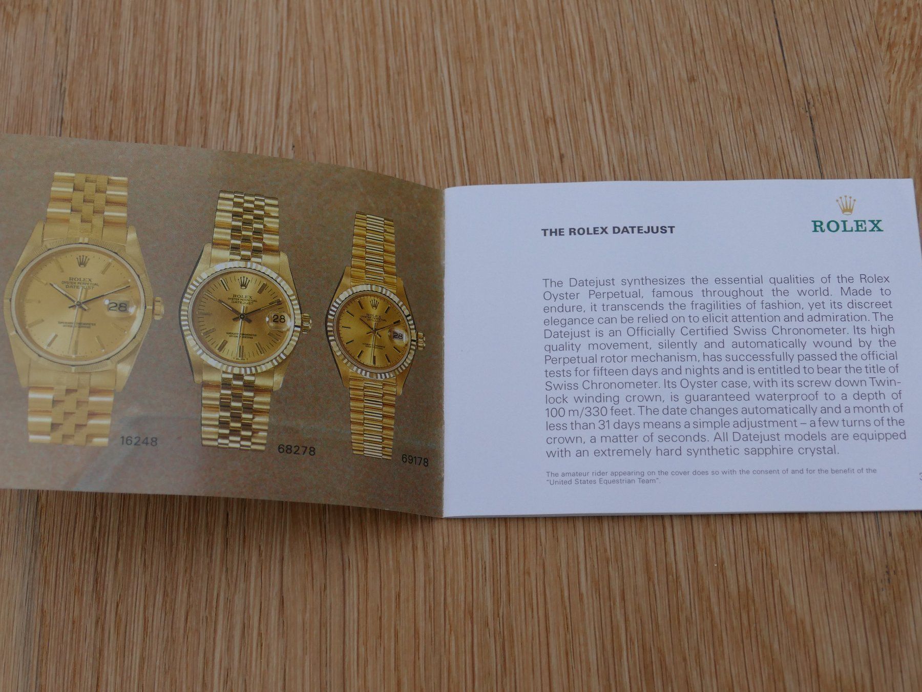 Documents: Original Rolex Datejust Prospekt – D'occasion à Esslingen par Sascha011113 3