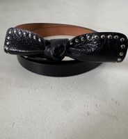 Sublime ceinture en cuir noir Red Valentino