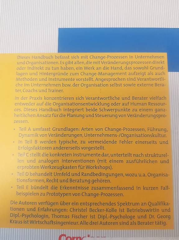 Libri: Change Management – Nuovo (secondo la descrizione) da Villars-sur-Glâne venduto da Mark_988 2