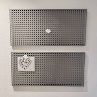 Panneau aimanté gris 79x38 / 2 pièces