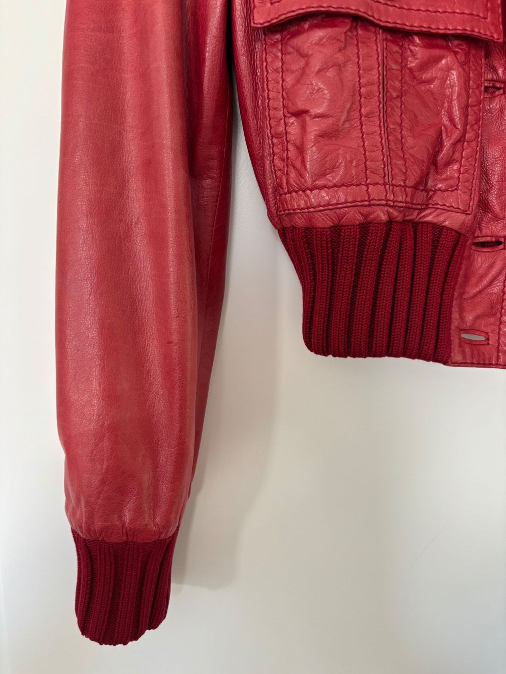 Gucci Giacche: Gucci Ledejacke /Bomberjacke rot  34 – Usato da Herrliberg venduto da mayfi 3