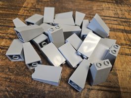 lego 3684a lot de 25 pièces Light Bluish Gray Slope 75 2 x 2