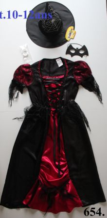 Costume sorcière - vampire / Hexe - Vampir t. 10 -12 ans