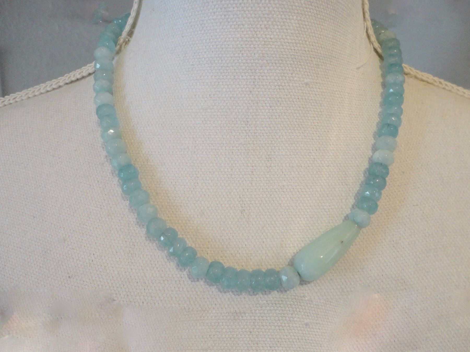 Catenine: Halskette - Aquamarin -behandelt – Nuovo (secondo la descrizione) da Biberist venduto da tl-schmuck 4