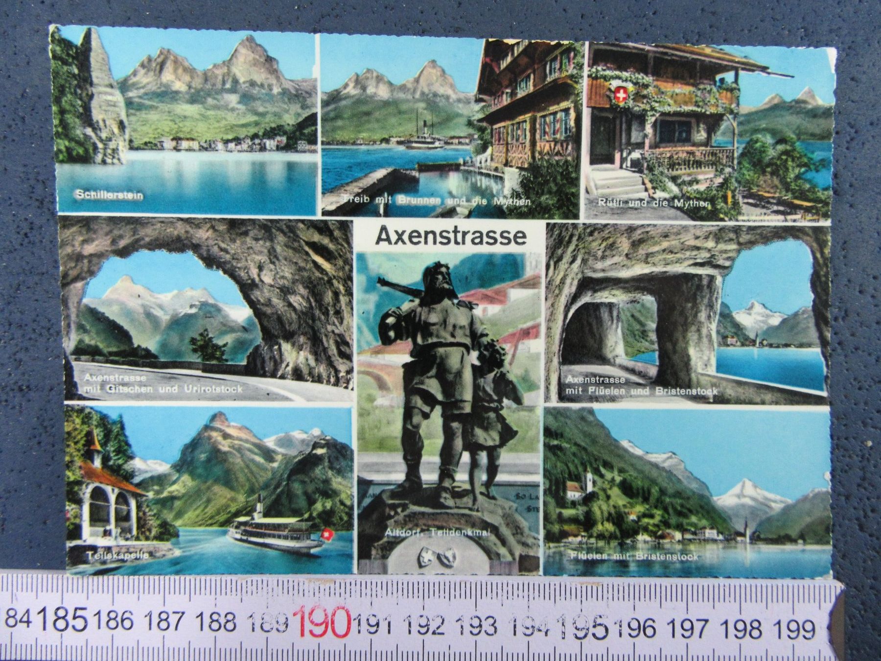 Cartoline postali: AXENSTRASSE URI AK 8BILDER – Usato da Ettingen venduto da Hausi4711